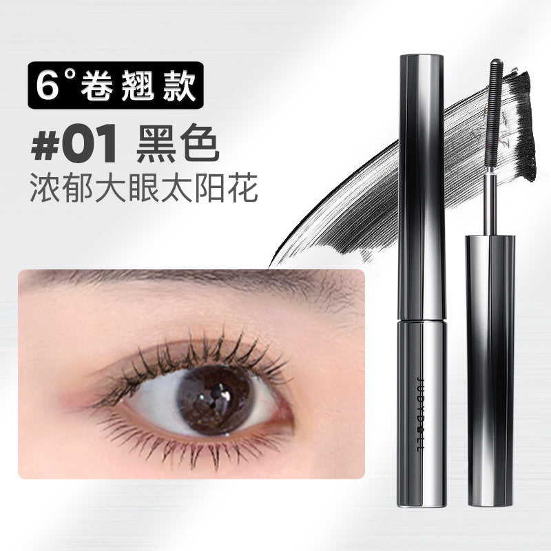6° Mascara 3-dimensional Curling Metal tube Mascara waterproof, not easily smudging eyelashes thick suitable for beginners