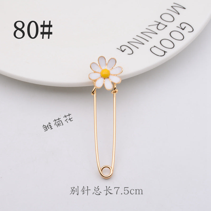 配饰胸针防走光珍珠胸针 女一字高档胸花别针蝴蝶插针丝巾扣 裙口收腰神器