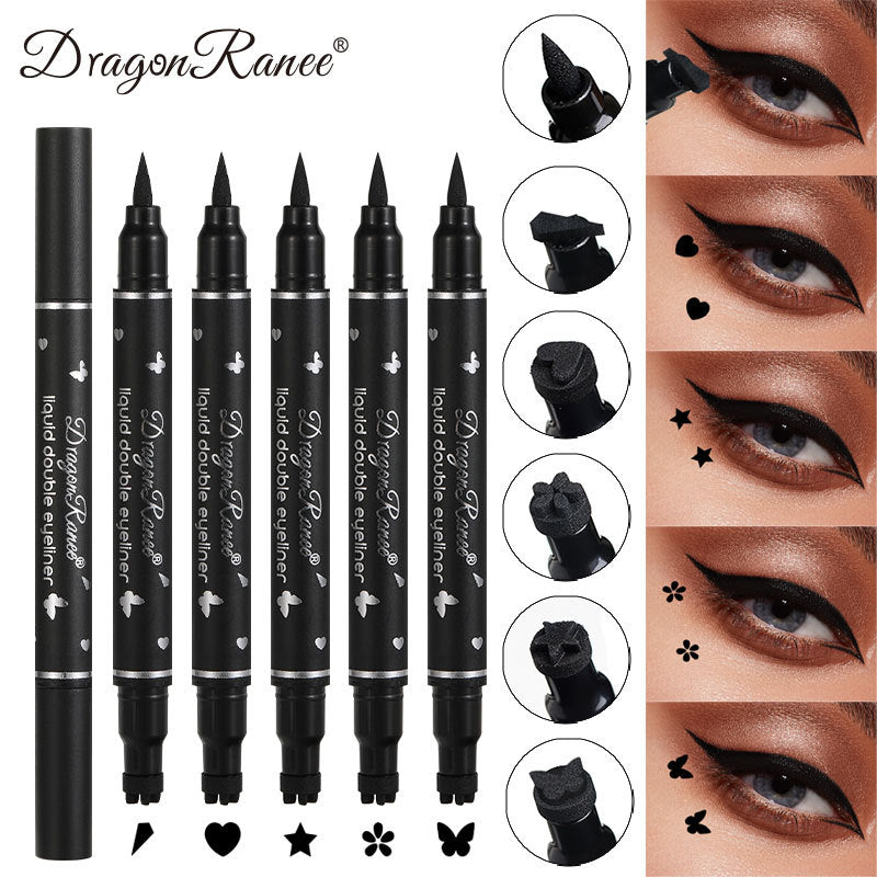 Double head Seal Eyeliner waterproof not easily smudging lazy people do not fade Liquid Eyeliner Cross Border makeup Stars Love Seal Eyeliner