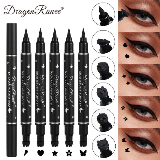 Double head Seal Eyeliner waterproof not easily smudging lazy people do not fade Liquid Eyeliner Cross Border makeup Stars Love Seal Eyeliner