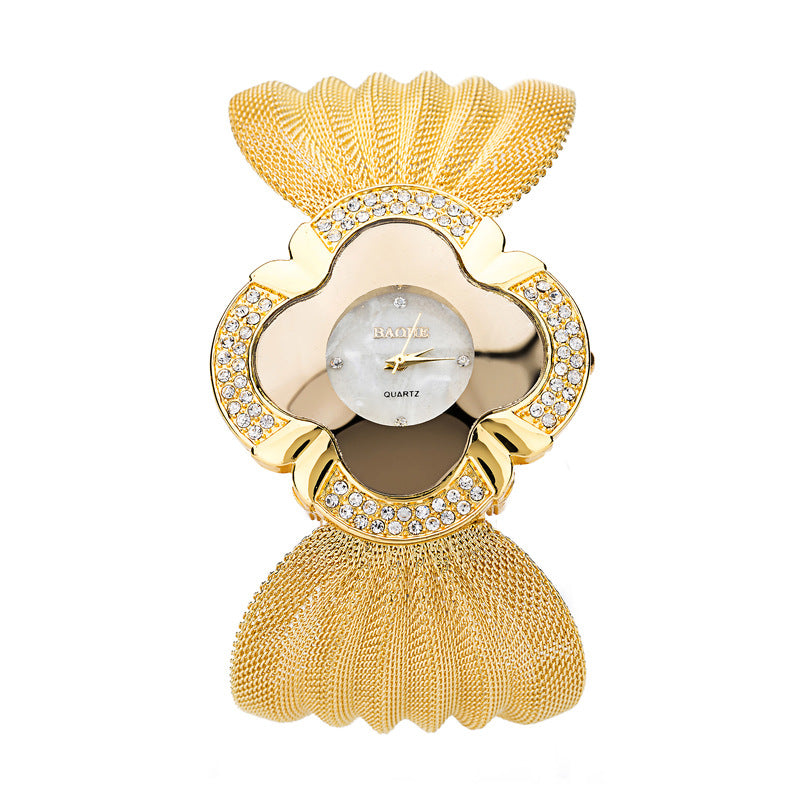 Fashion women's watchCross-Border AliExpress Fashion Mesh Strap Women's Quartz Watch European and American Fashion Butterfly Mesh Belt Women's Watch Wholesale