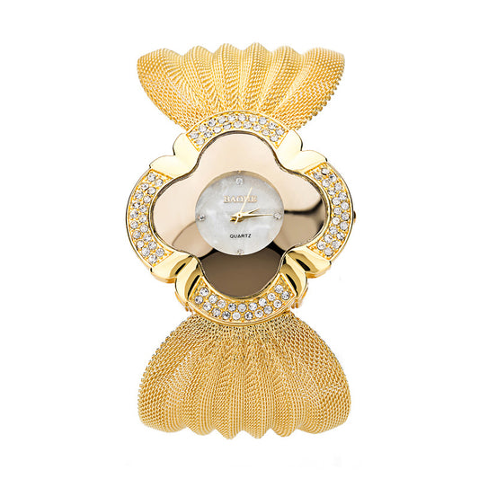 Fashion women's watchCross-Border AliExpress Fashion Mesh Strap Women's Quartz Watch European and American Fashion Butterfly Mesh Belt Women's Watch Wholesale