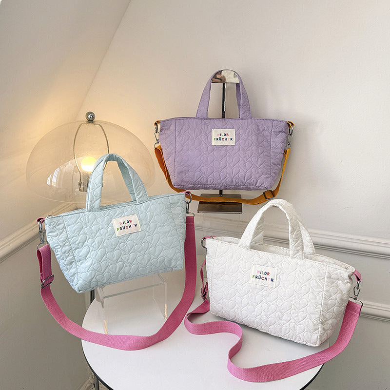 Dopamine Bag Free shipping Tattoo New dopamine color series handbag bag girls versatile large capacity shoulder bag messenger bag factory direct sales