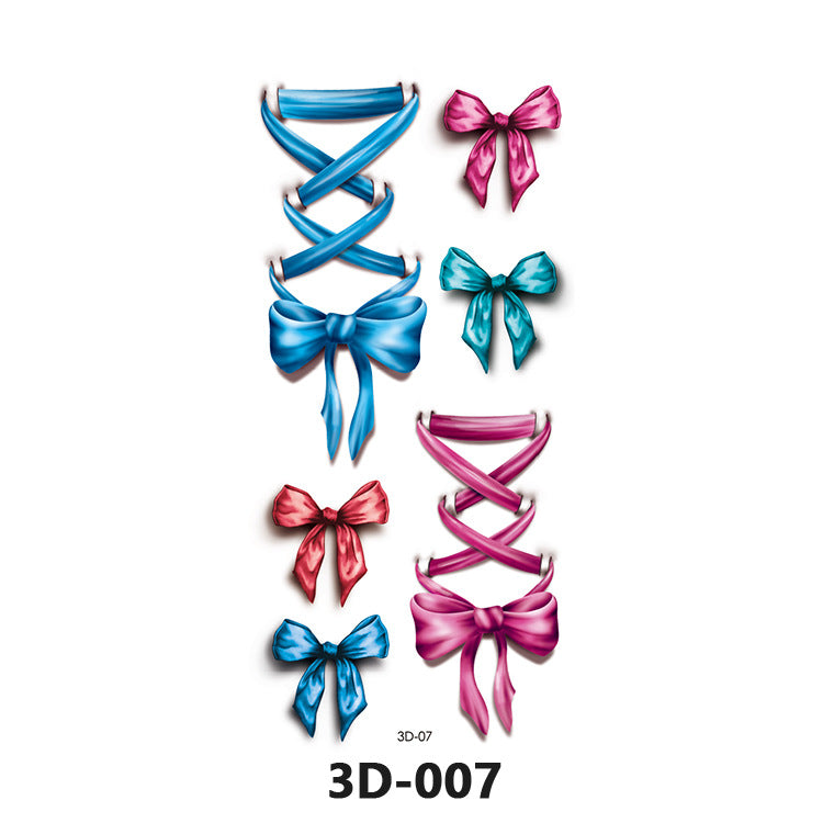 Free shipping Tattoo In Stock Wholesale 3D Butterfly Waterproof Sweatproof Female Stereo Emulational Creative Temporary Stickers Europe and America Cross Border Butterfly Tattoo Sticker