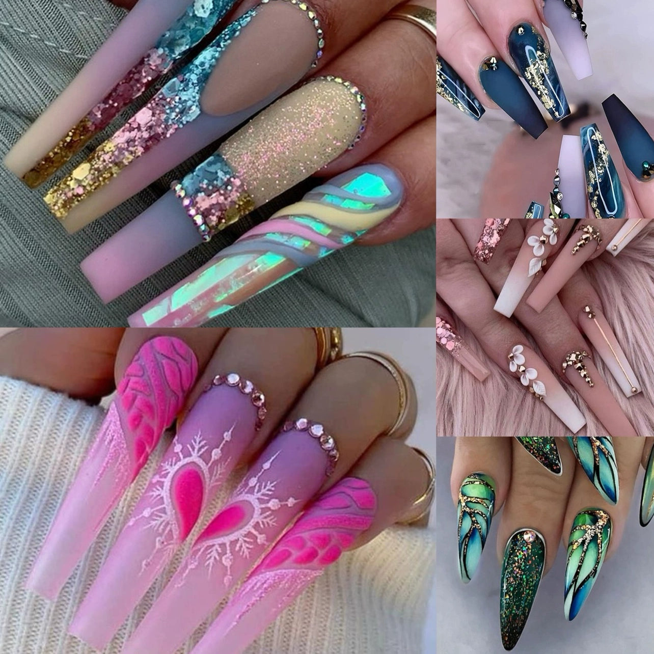 (Hand made nail) Kardashian, European and American Spicy Girl, Little Red Book, Dark Super Long, Internet Celebrity Cross border Nail Art, Detachable and Reusable Nail