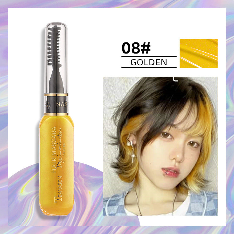 Disposable hair dye White dark blue dye Color Highlights Color Mascara dual purpose
