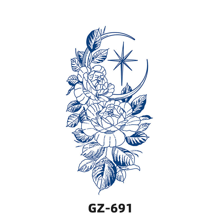 Free shipping Tattoo Herbal Tattoo Sticker Female Semi-Permanent Waterproof and Durable Grass and Wood Internet Celebrity Juice Non-Reflective Simulation Tattoo Sticker Male Advanced