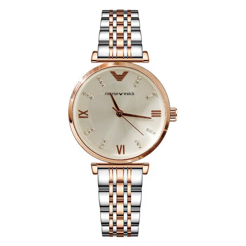 Fashion women's watchRuishi Kaiqi New Starry Women's Watch Good-looking Steel Belt Ultra-Thin Fashion Student Waterproof Quartz Watch
