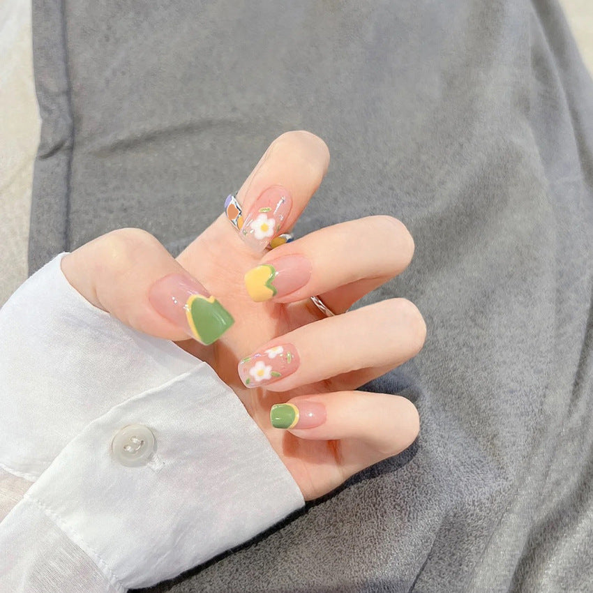 Fashion  nail Fresh Wear Armor Removable Nail Patch Nail Sticker Nail Stickers Fake Nails Wearable Nail Stickers A22