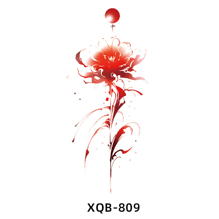 Free shipping Tattoo New Flower Arm Tattoo Sticker Waterproof Men's and Women's Small Arm Tattoo Tattoo Black and White Animal Tattoo Sticker Paper Factory Wholesale