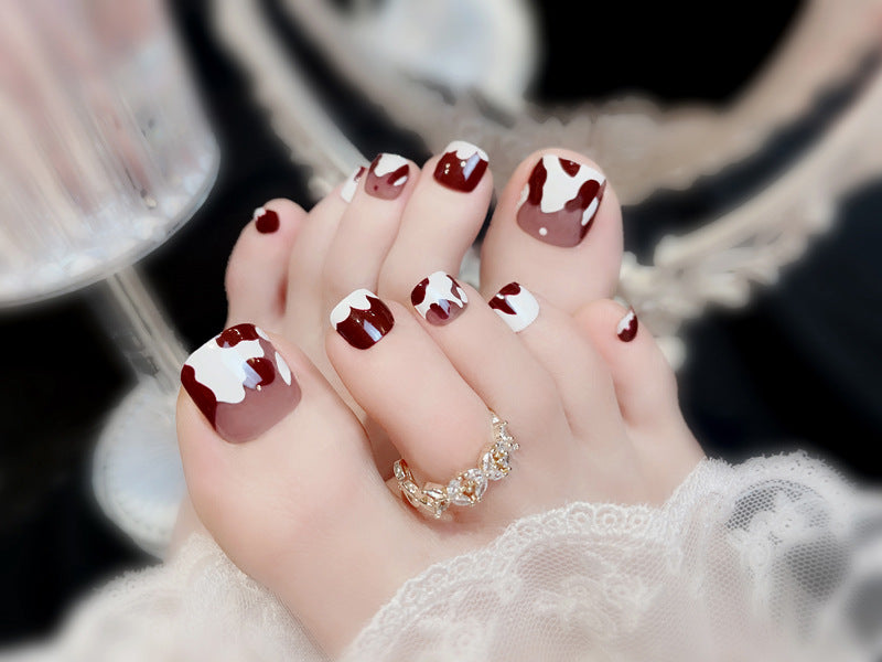 Fashion  nail New Fresh Nail Wear Nail Ins Cute Pattern Nail Patch Toe Nail Toe Nail Manicure J8