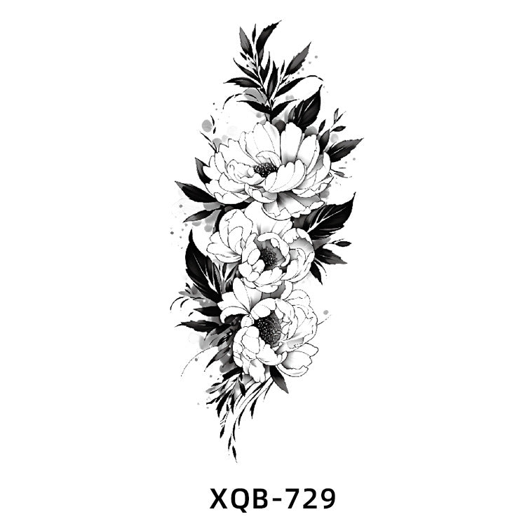 Free shipping Tattoo In Stock Wholesale Small Full Arm Tattoo Sticker Waterproof Sweatproof Tiger Animal Flower Men and Women Black and White, Colored Tattoo Sticker Paper
