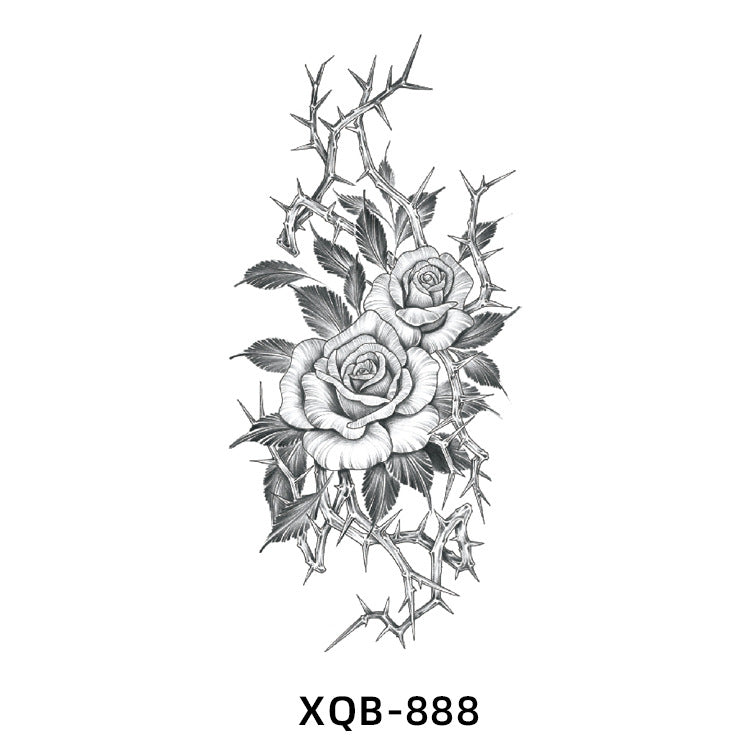 Free shipping Tattoo Small Full Arm Tattoo Sticker Waterproof Sweatproof Half Sleeve Men's and Women's European and American Color Black and White Flower Tattoo Water Transfer Stickers Wholesale