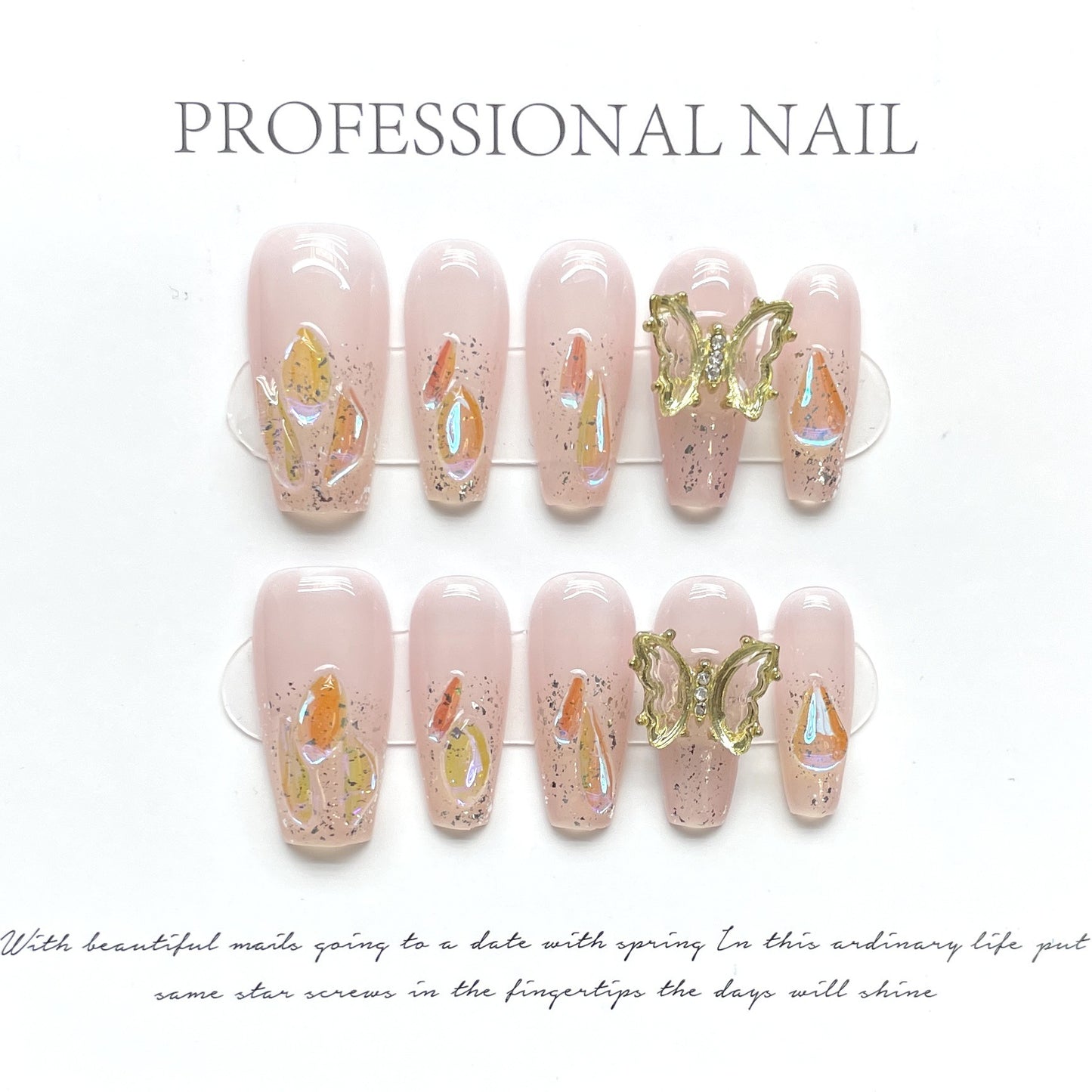 Hand-Made Nail White Cherry Red Cat Eye Red Heart Queen Nail High-Grade Red White Nail Stickers