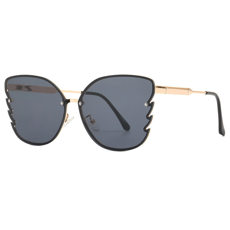 Women's fashion glasses 欧美大框架蝴蝶新款潮流太阳眼镜女街拍复古百搭墨镜女大框眼镜