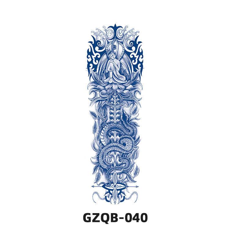 Free shipping Tattoo Factory in Stock Wholesale Herbal Juice Full Arm Tattoo Sticker Waterproof Sweat-Proof Imitation Tattoo Semi Permanent Tattoo Sticker