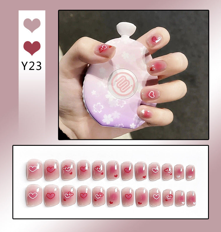 Fashion  nail Internet Celebrity Fake Nail Patch Wear Armor Finished Product Nail Tip Nail Stickers Removable Nail Patch Stall Supply Manufacturer