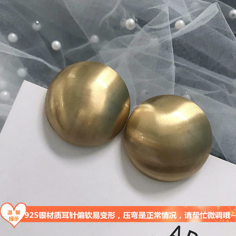 珠宝耳饰925银针几何耳钉小众个性时尚耳环女金属风简约气质耳饰