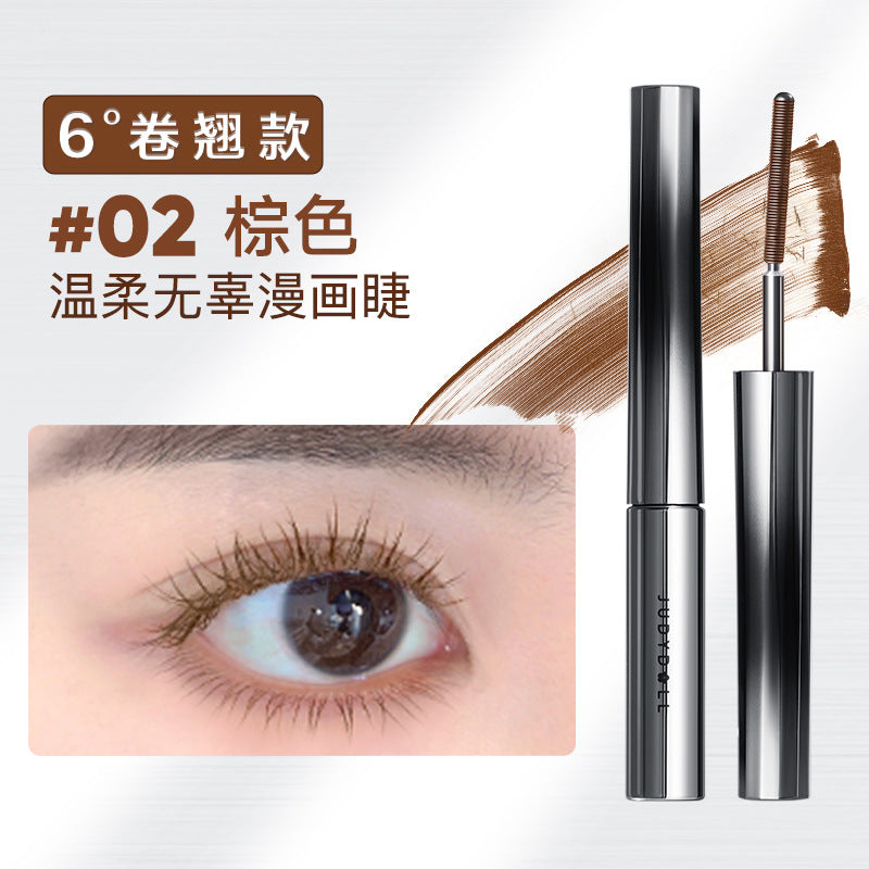 6° Mascara 3-dimensional Curling Metal tube Mascara waterproof, not easily smudging eyelashes thick suitable for beginners