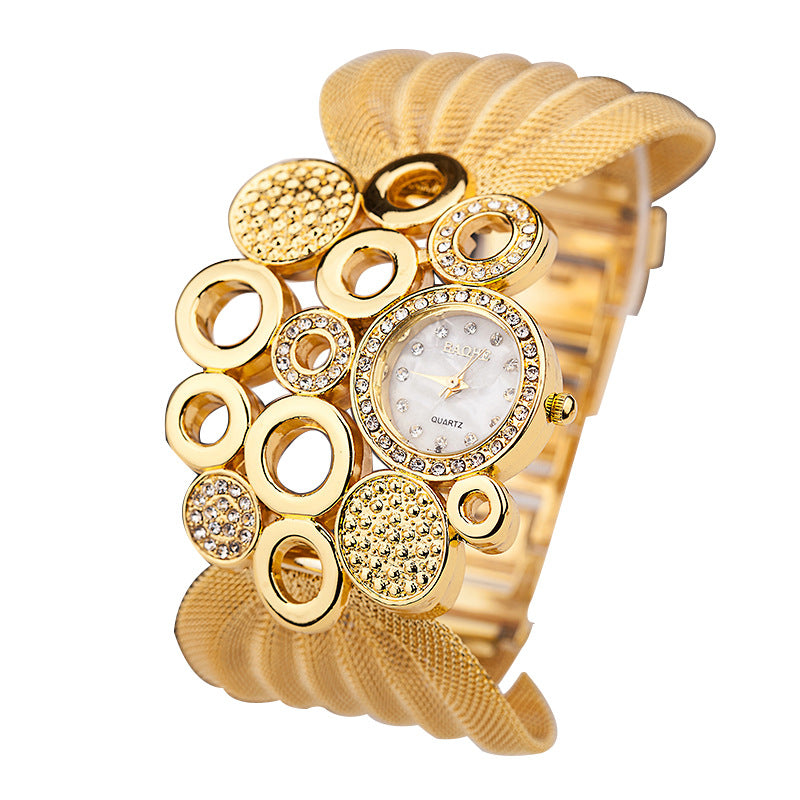 Fashion women's watchCross-Border AliExpress Fashion Mesh Strap Women's Quartz Watch European and American Fashion Butterfly Mesh Belt Women's Watch Wholesale