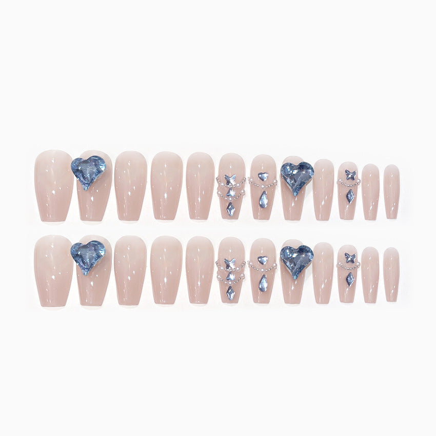Fashion  nail New Nail Beauty Wear Nail Ins Advanced Pure Desire Wind Nail Patch Finished Product Wear Nail Diamond Nail Stickers U17