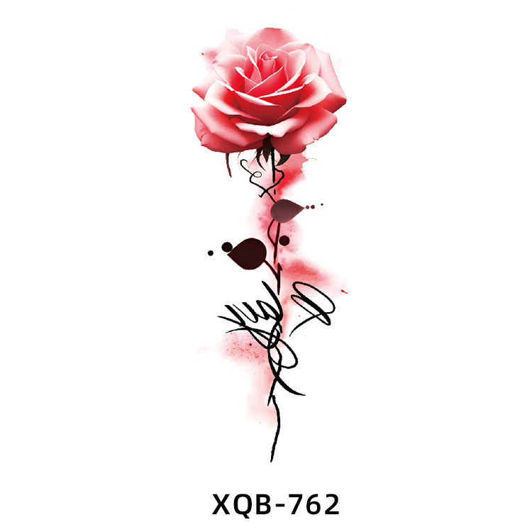 Free shipping Tattoo Factory Wholesale Small Full Arm Flower Tattoo Sticker Half Sleeve Waterproof Big Picture Men and Women Black and White, Colored Animal Tattoo Sticker Paper