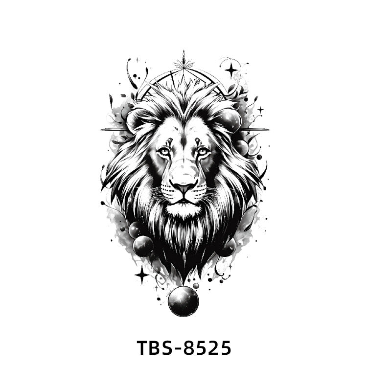 Free shipping Tattoo Small Full Arm Waterproof Tattoo Sticker Half Sleeve Arm Lion Animal Long-Lasting Cross-Border European and American Tattoo Sticker Paper Tattoo