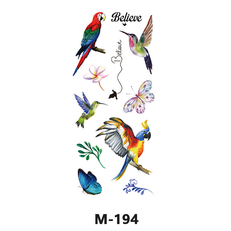 Free shipping Tattoo Wholesale New Tattoo Sticker Long Lasting Waterproof Stickers English Alphabet Letters Flowering and Fruiting Color Arm Half Sleeve Simulation Tattoo Sticker