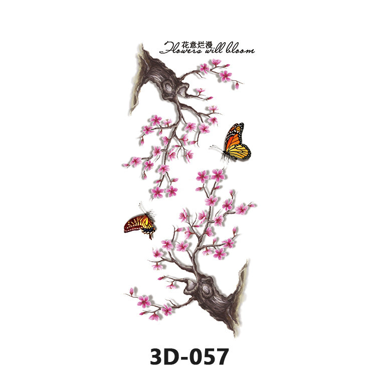 Free shipping Tattoo Wholesale Products in Stock New 3D Tattoo Sticker Temporary Waterproof Tattoo Sticker Stereo Color Printing Tattoo Butterfly Decal Tattoo Sticker