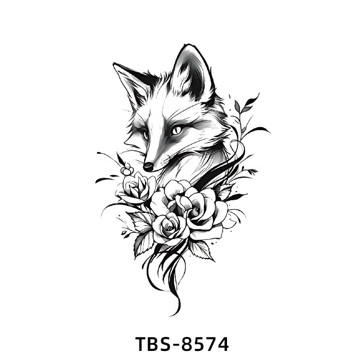 Free shipping Tattoo In Stock Wholesale Small Full Arm Tattoo Sticker Waterproof Sweatproof Animal Color Half Sleeve Arm Flower Tattoo Sticker Paper Tattoo