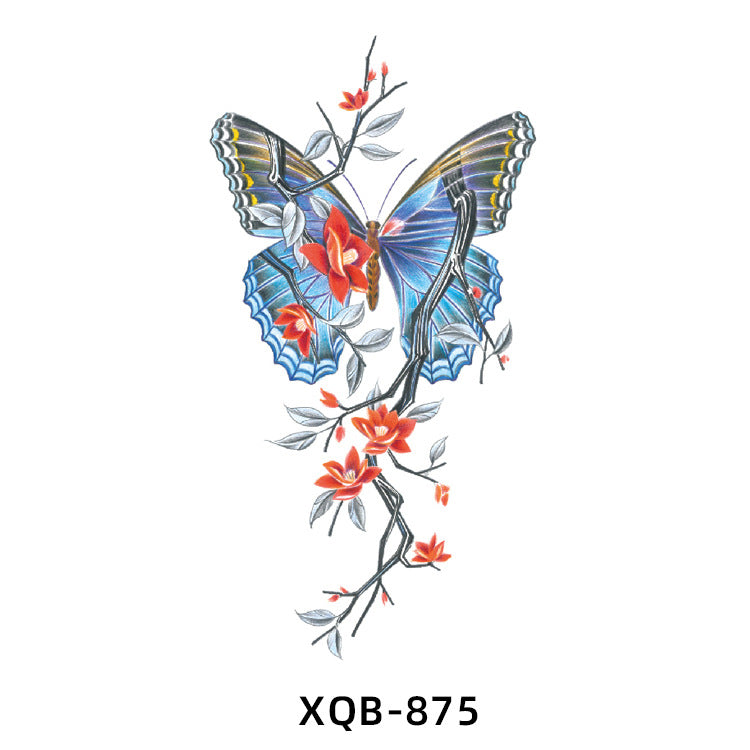 Free shipping Tattoo Small Full Arm Animal Tattoo Tattoo Sticker Half Sleeve Simulation Waterproof Black and White, Colored Flower Men and Women Tattoo Sticker Paper Wholesale