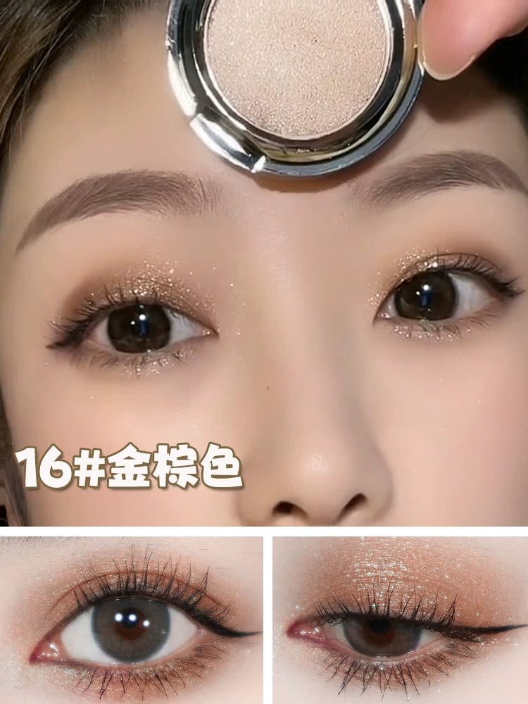 2023爆款懒人土豆泥单色眼影盘珠光细闪亮片紫罗兰色初学者一抹上色