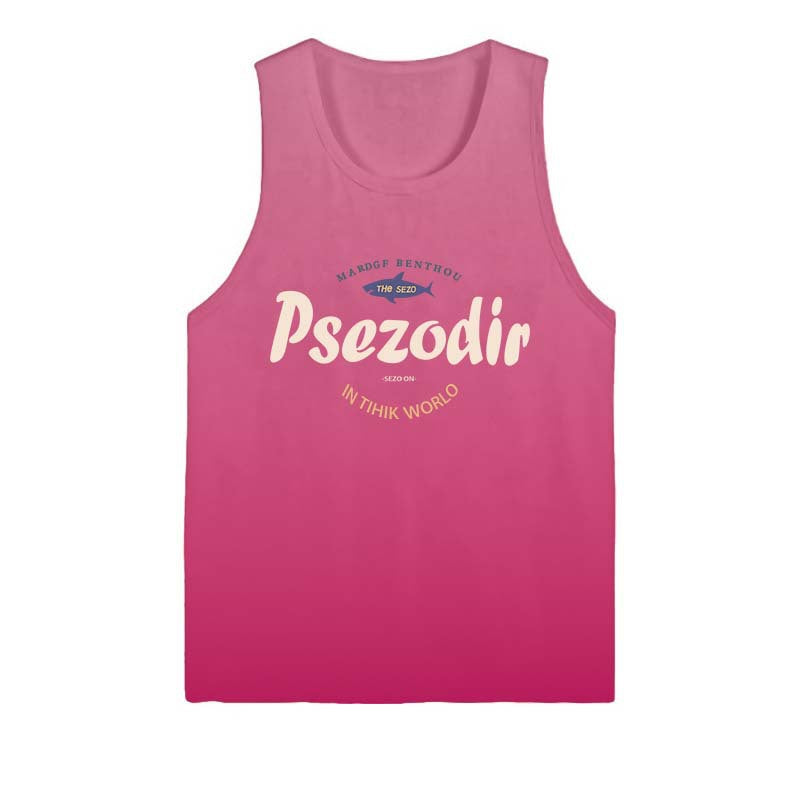 Dopamine tops Free shipping Tattoo American sports sleeveless vest t-shirt women's summer 2024 new dopamine wear loose vest top