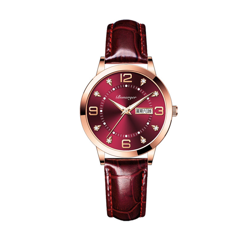 Fashion women's watchBrand Popular High-End Waterproof Luminous Women's Watch Women's Quartz Watch Niche High Sense Student Watch Women's Watch