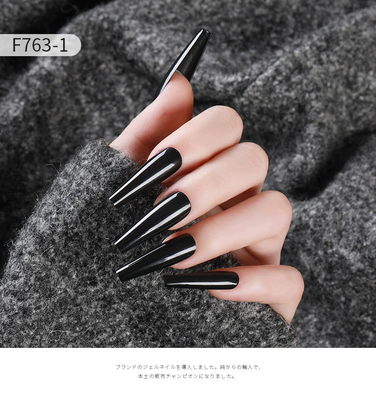 (Hand made nail) Nail patches for wearing ins long ballet nails, European and American nail patches, detachable 24 pieces for wearing finished nail patches