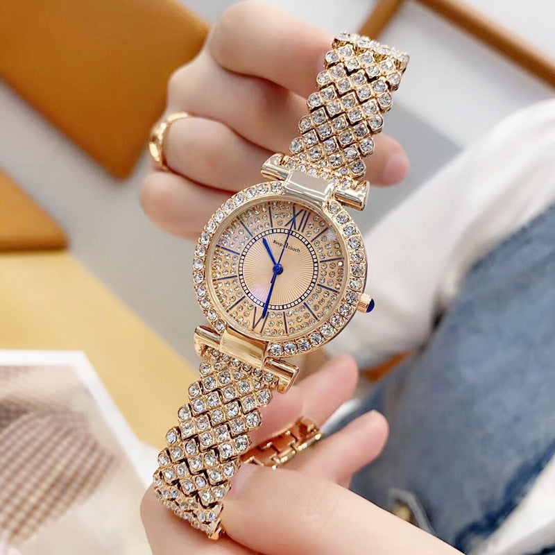 Fashion women's watchOne Piece Dropshipping New Diamond Waterproof Women's Watch Luxury Business TikTok Kuaishou in Stock Hot Sale Watch Women's Watch