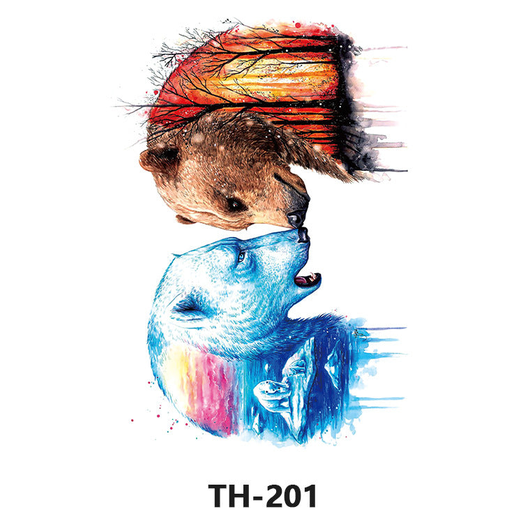 Free shipping Tattoo Factory Sticker Tattoo Tattoo Sticker Simulation Tattoo Sticker Paper Flower Color Water Transfer Stickers Sweatproof and Waterproof Direct Wholesale
