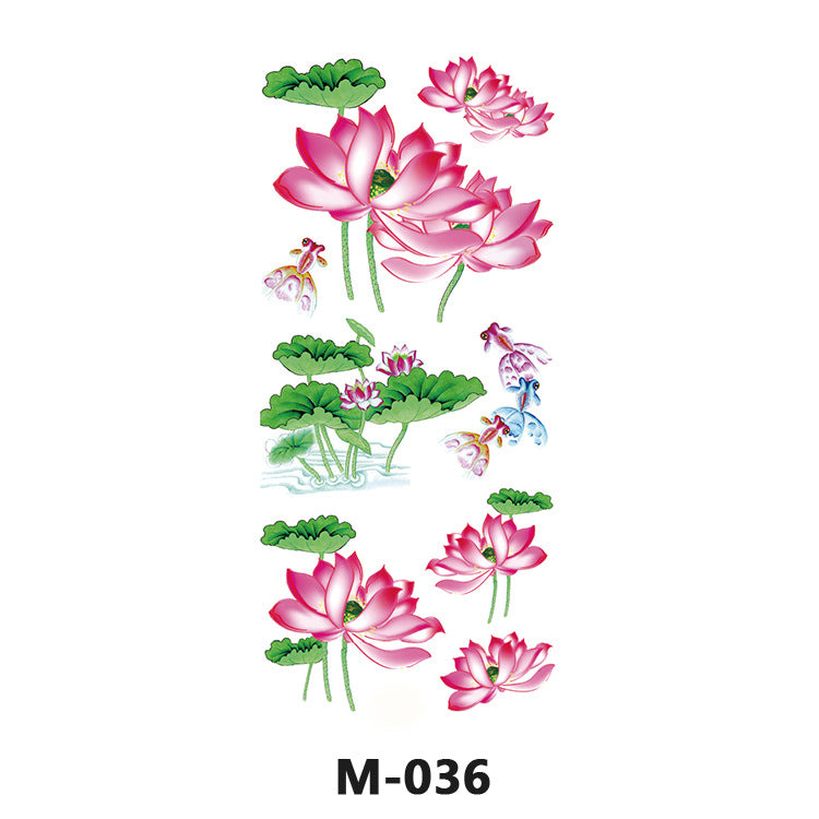 Free shipping Tattoo Factory Wholesale Tattoo Sticker Tattoo Men's and Women's Flower Butterfly Color Waterproof Tattoo Sticker Internet Celebrity Tattoo Sticker Paper