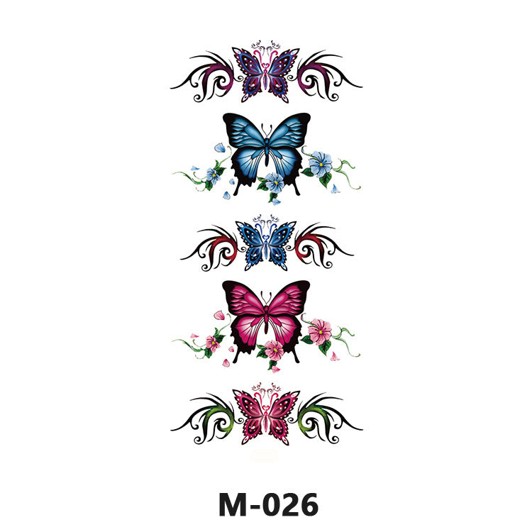 Free shipping Tattoo Factory Wholesale Tattoo Sticker Tattoo Men's and Women's Flower Butterfly Color Waterproof Tattoo Sticker Internet Celebrity Tattoo Sticker Paper