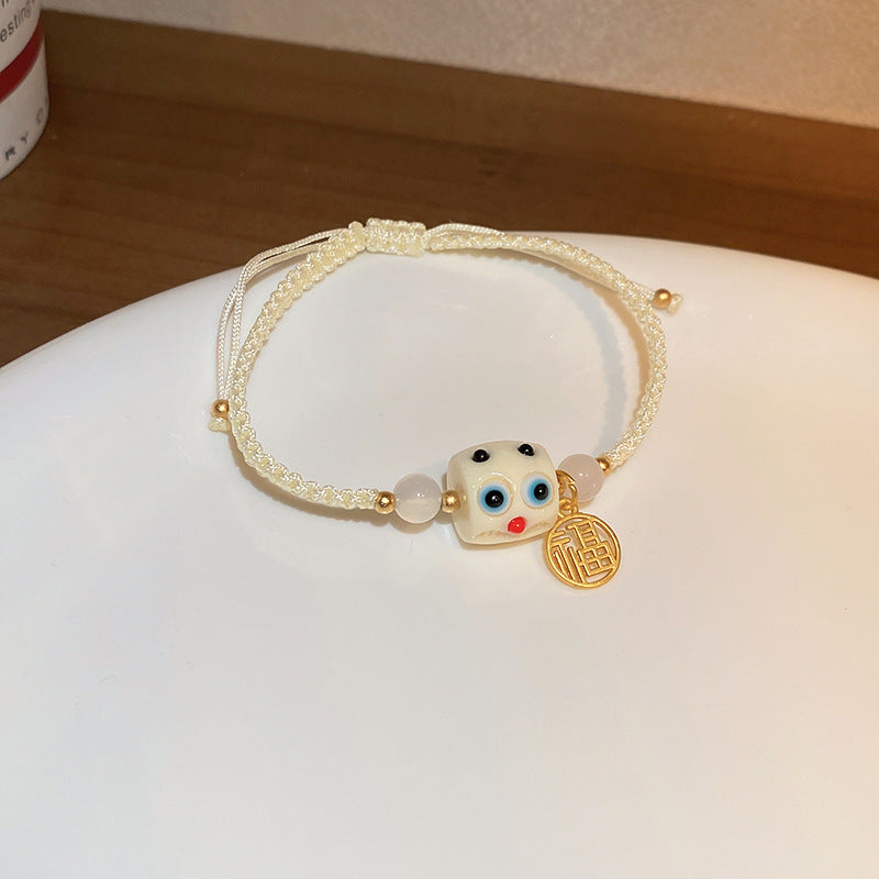 粉色碧玺草莓熊精美手链 2023新款库洛米仙女手串端午节手绳批发