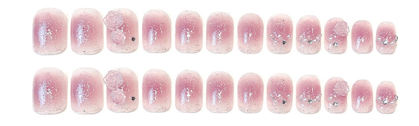 Fashion  nail Gentle Camellia Wear Armor Nail Patch Nail Sticker Nail Stickers Fake Nails Wearable Nail Stickers A18