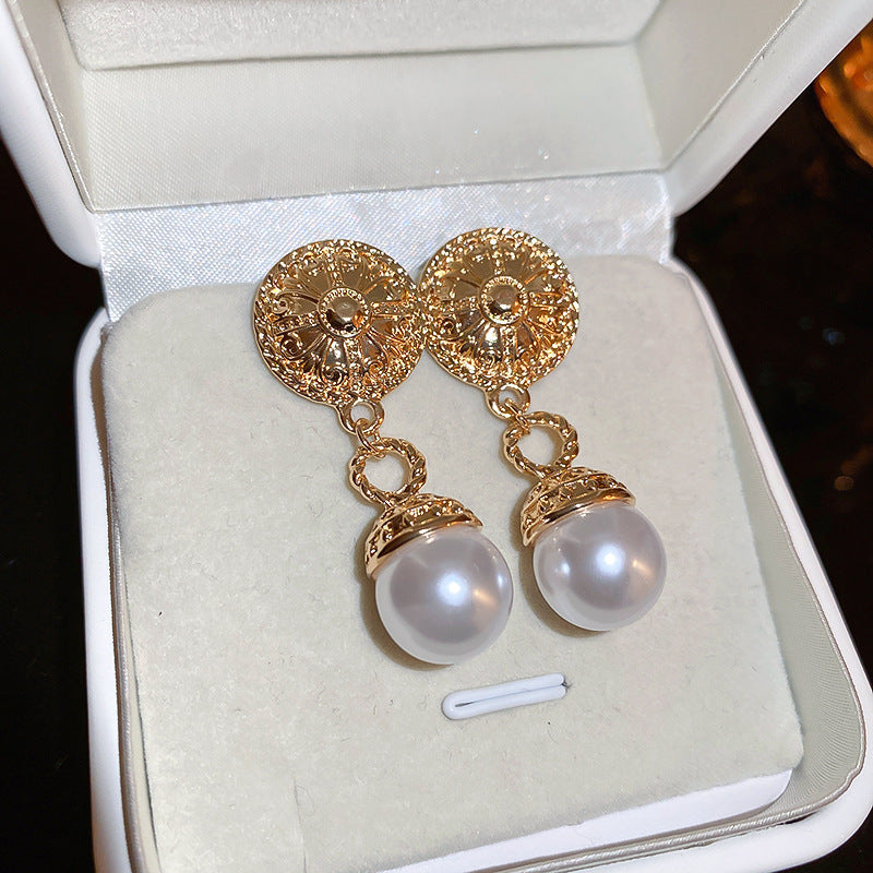 首饰耳环中古vintage复古银针耳环宫廷风小众耳钉耳坠高级感轻奢耳饰批发