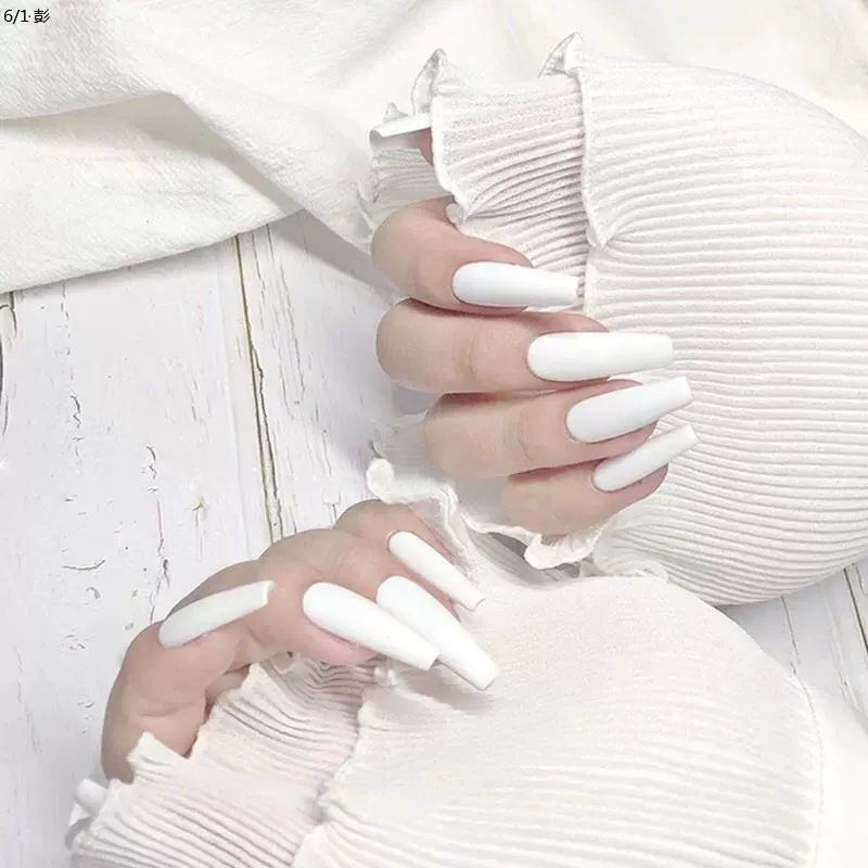(Hand made nail) European and American style ballet long style nail patch fake nail product nail patch detachable and reusable for wearing nails