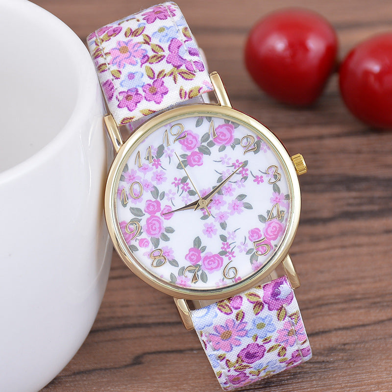 Fashion women's watchCross-Border Hot Selling Trendy Flower Woven Belt Quartz Watch Women's Fresh Flower Watch Fashion Wrist Watch Women's Watch Wholesale