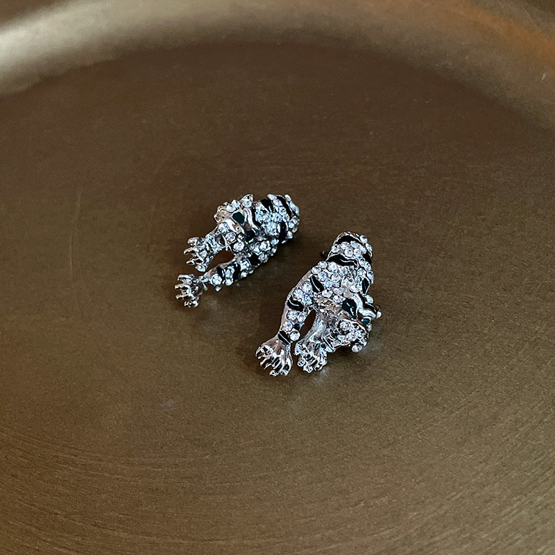 镶钻滴油虎形项链个性夸张设计感锁骨链小众百搭冷淡风饰品批发女
