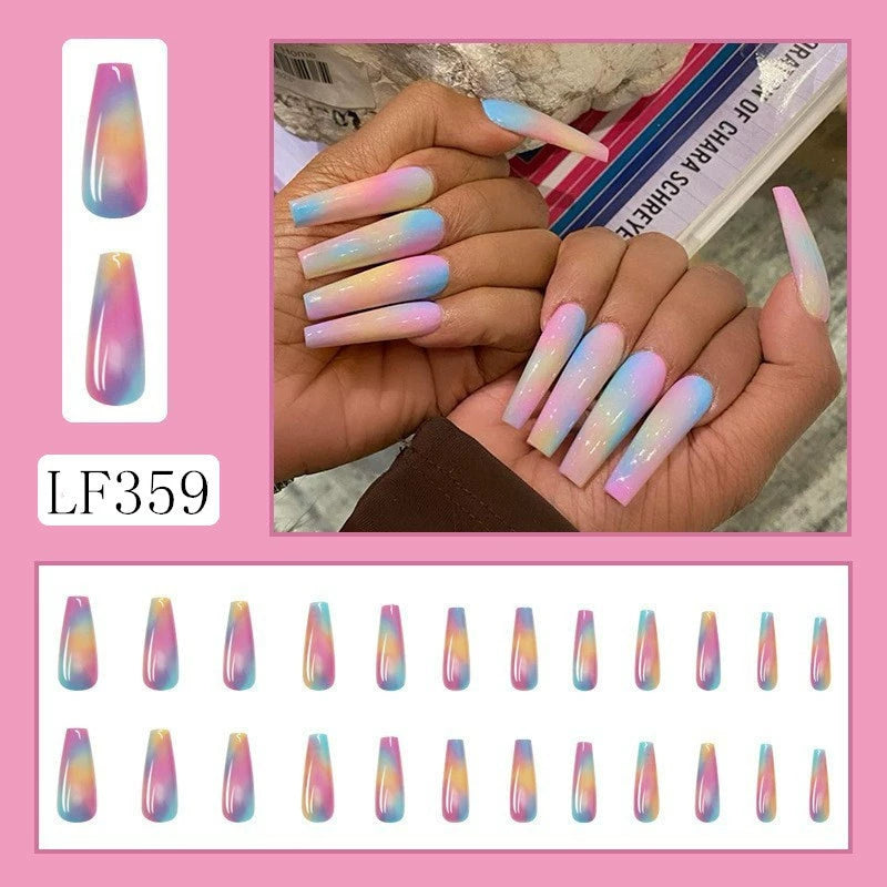 (Hand made nail) Nail pieces, wearing nail pieces, long cross-border nail products, fake nails, European and American wearing nail nails
