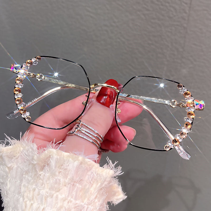 Women's fashion glasses 新款跨境防蓝光辐射平光镜无度数超轻眼镜女款高级感护目素颜神器