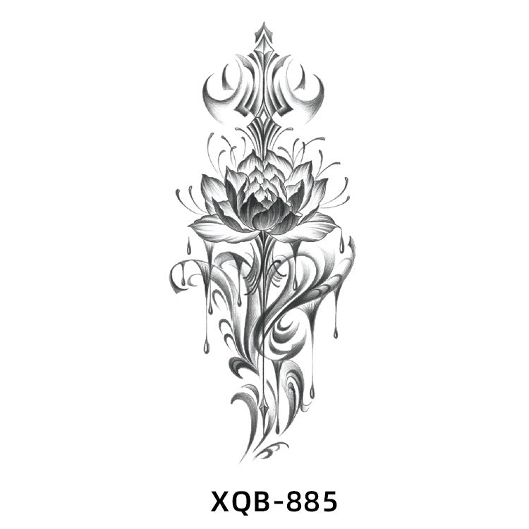 Free shipping Tattoo Small Full Arm Tattoo Sticker Waterproof Sweatproof Half Sleeve Men's and Women's European and American Color Black and White Flower Tattoo Water Transfer Stickers Wholesale