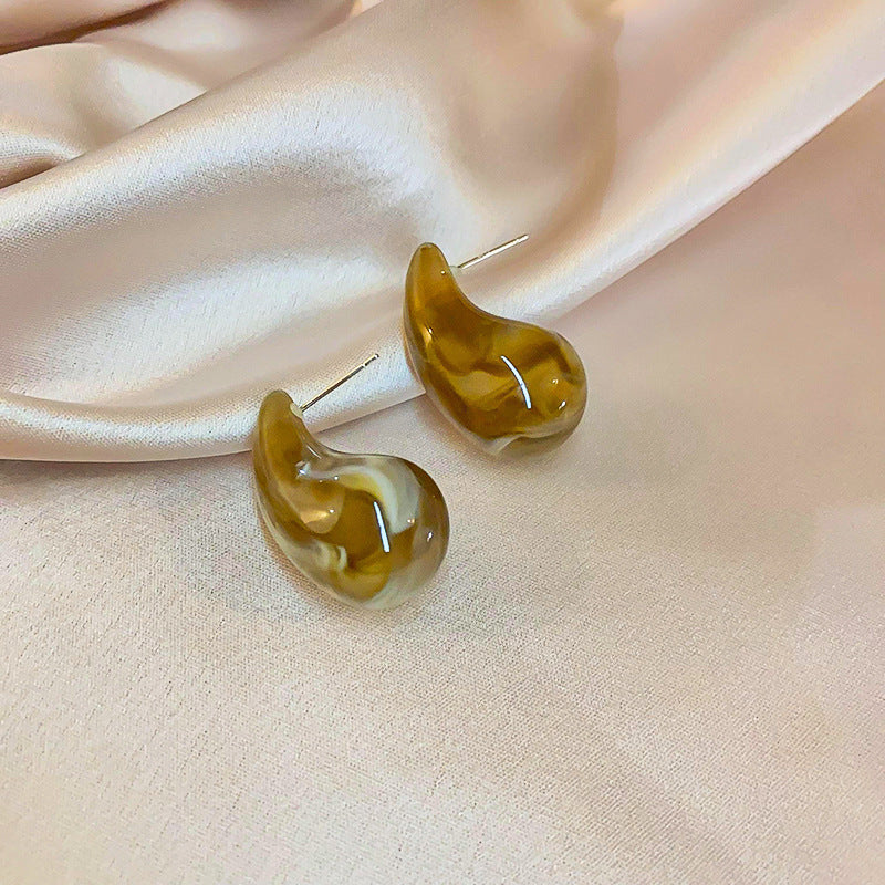 银针几何水滴耳环个性小清新气质耳钉小众时尚百搭甜酷风耳饰批发