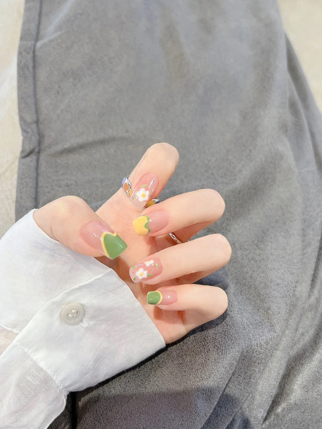 Fashion  nail Fresh Wear Armor Removable Nail Patch Nail Sticker Nail Stickers Fake Nails Wearable Nail Stickers A22